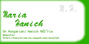 maria hanich business card